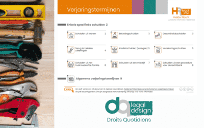 Un nouvel outil « legal design » : un tableau récapitulatif des délais de prescription (BE)